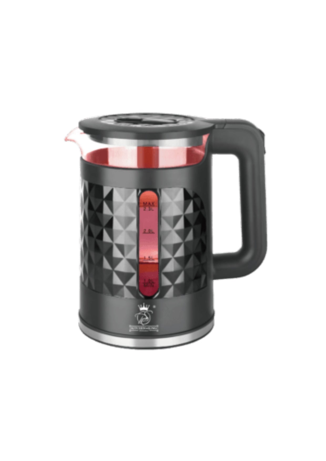 Diamond Patterned Kettle - 2.3L - Black | White