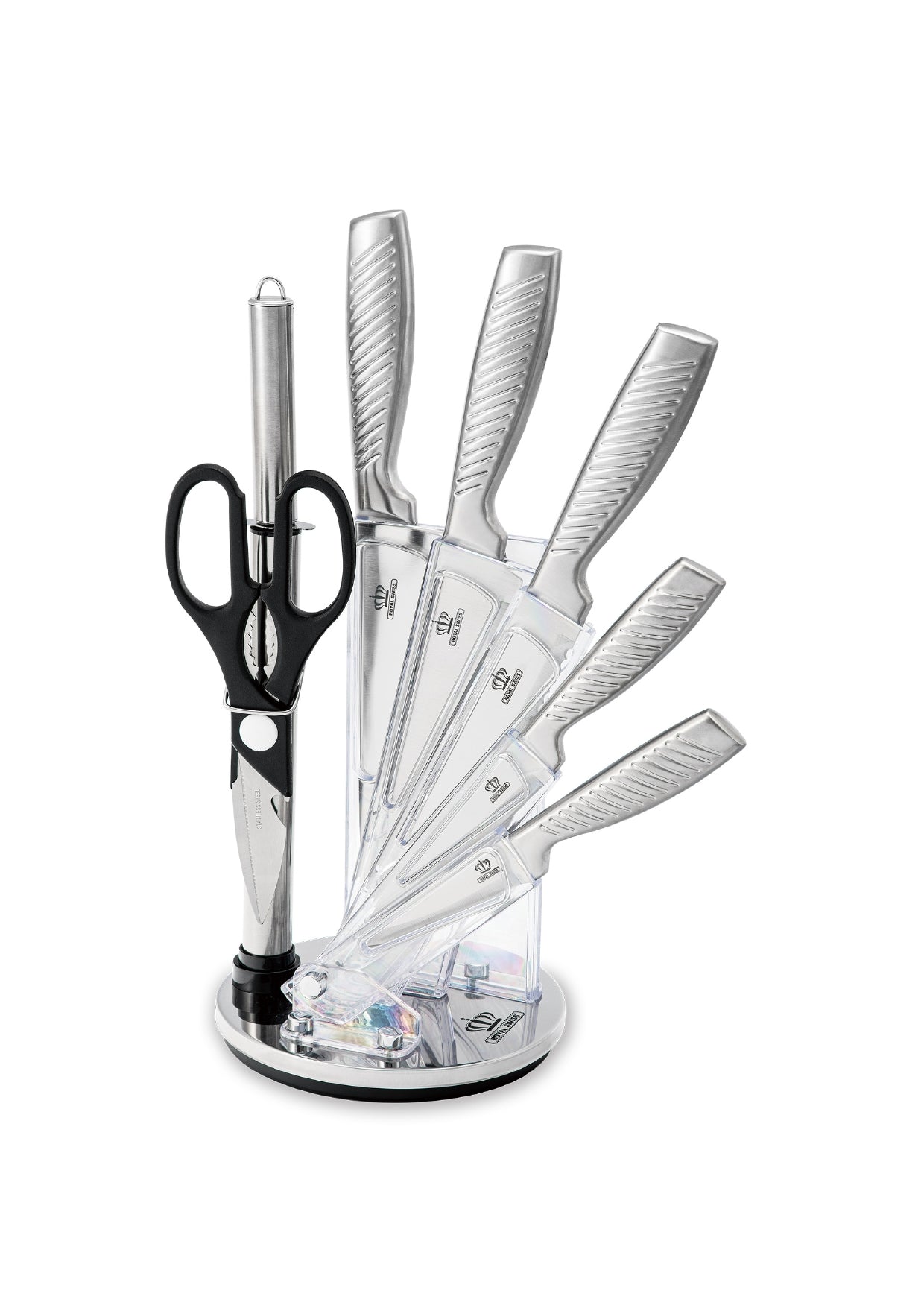 8 Pieces Knife Set - Red | Black | Silver