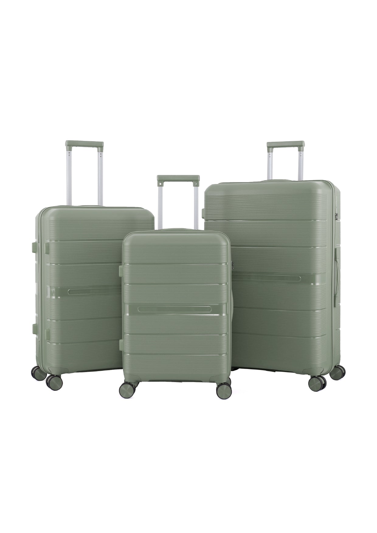 Ensemble de valises 3 pièces - Rose | Vert | Beige