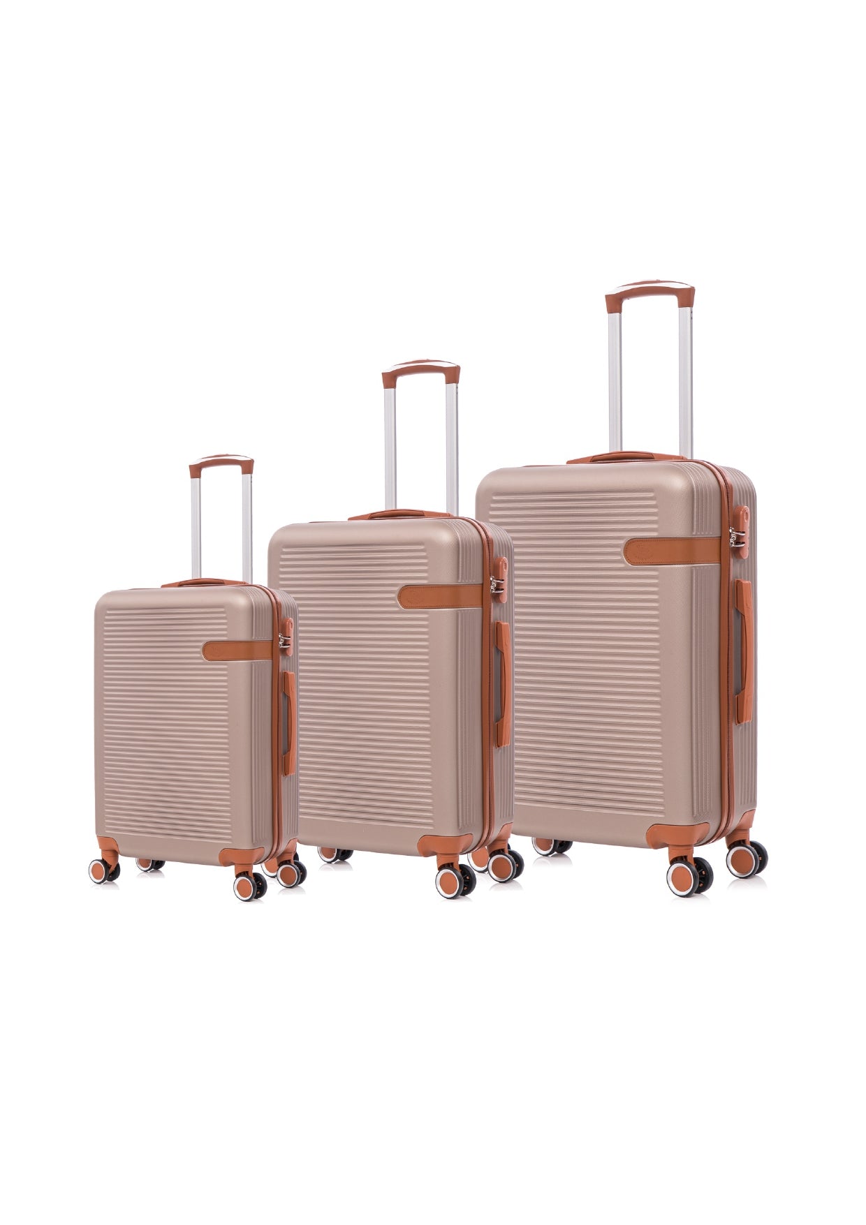 3 Pieces Suitcase Set - Beige | Black | Brown