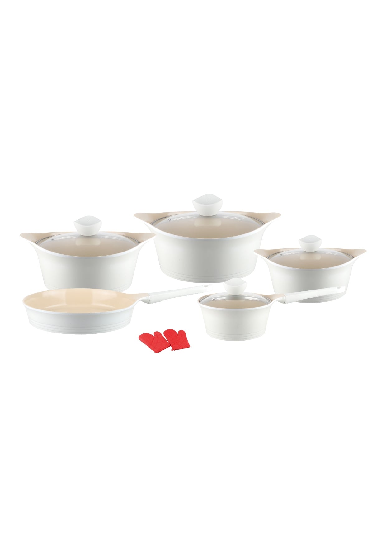 11 Pieces Die-Casting Cookware Set
