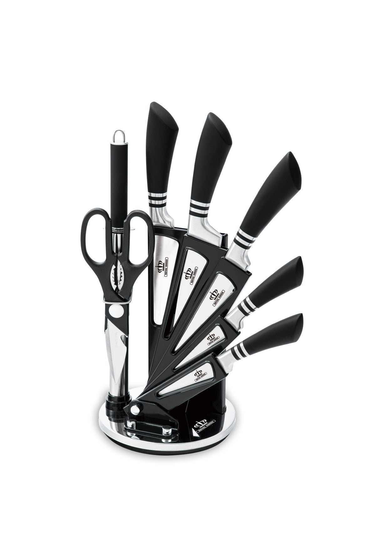 8 Pieces Knife Set - Red | Black | Silver