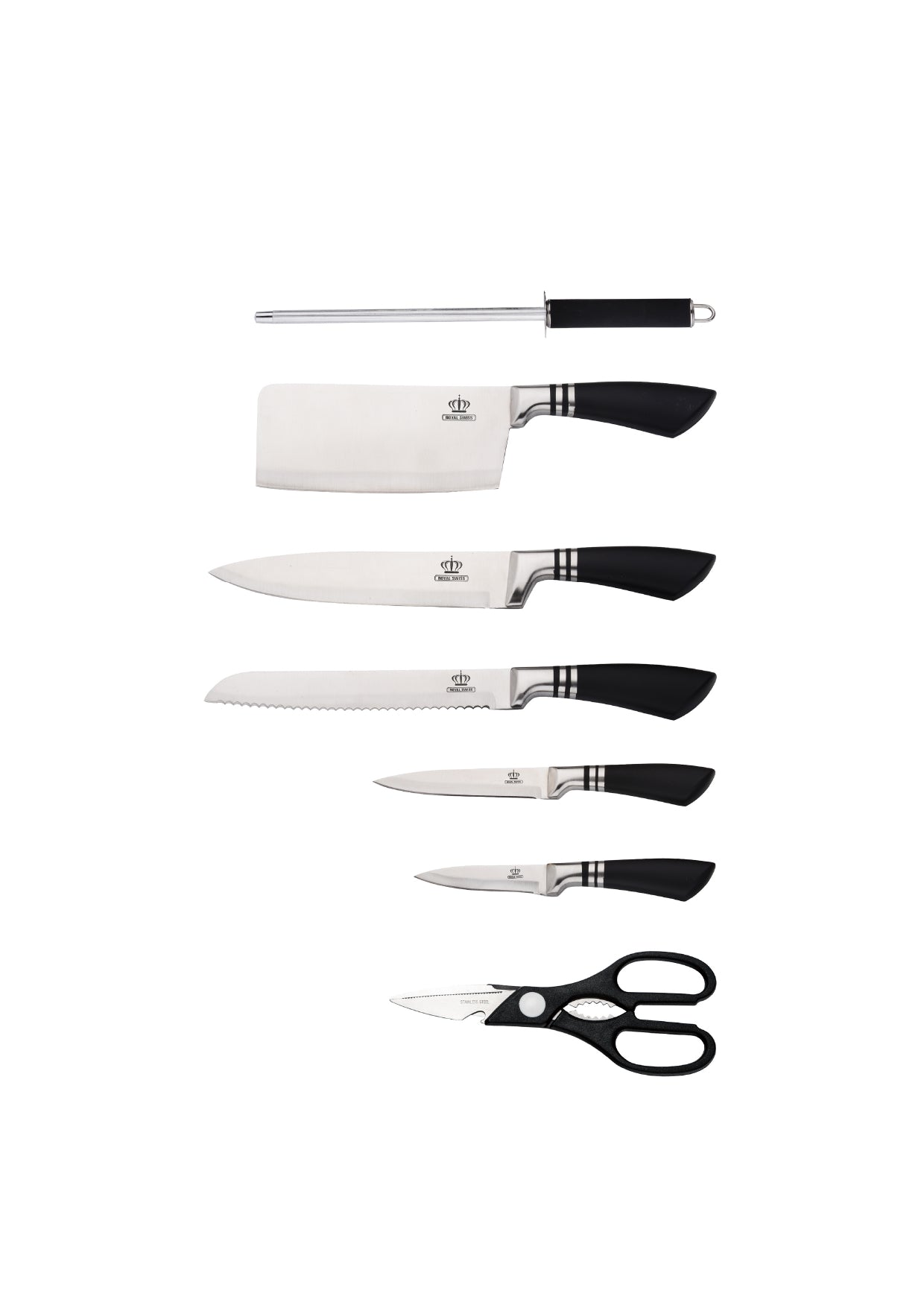 8 Pieces Knife Set - Red | Black | Silver