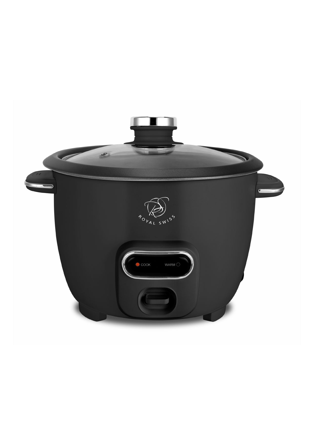 Rice Cooker with Glass Lid - 2.8L - Black | White