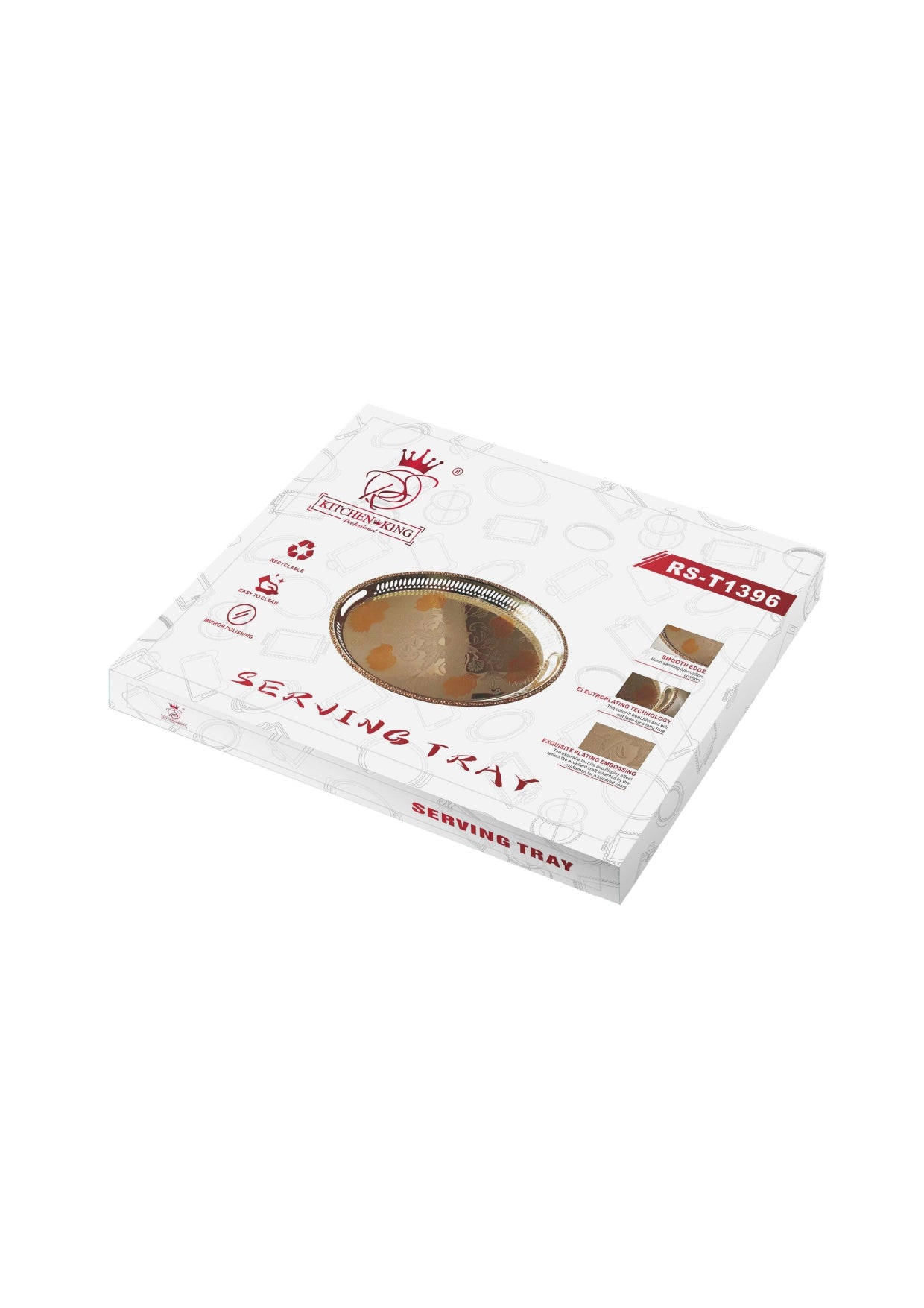 Gold Plated Serving Tray - M | L - RS 1396