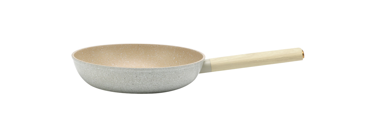 11 Pieces Cookware Set with Wooden Handle - Red | Beige | Grey
