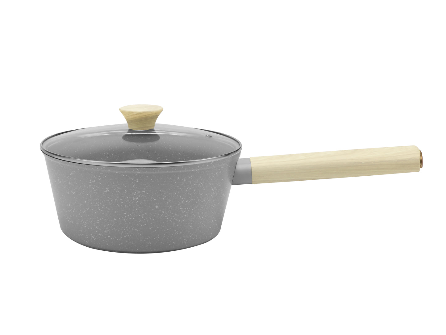 11 Pieces Cookware Set with Wooden Handle - Red | Beige | Grey