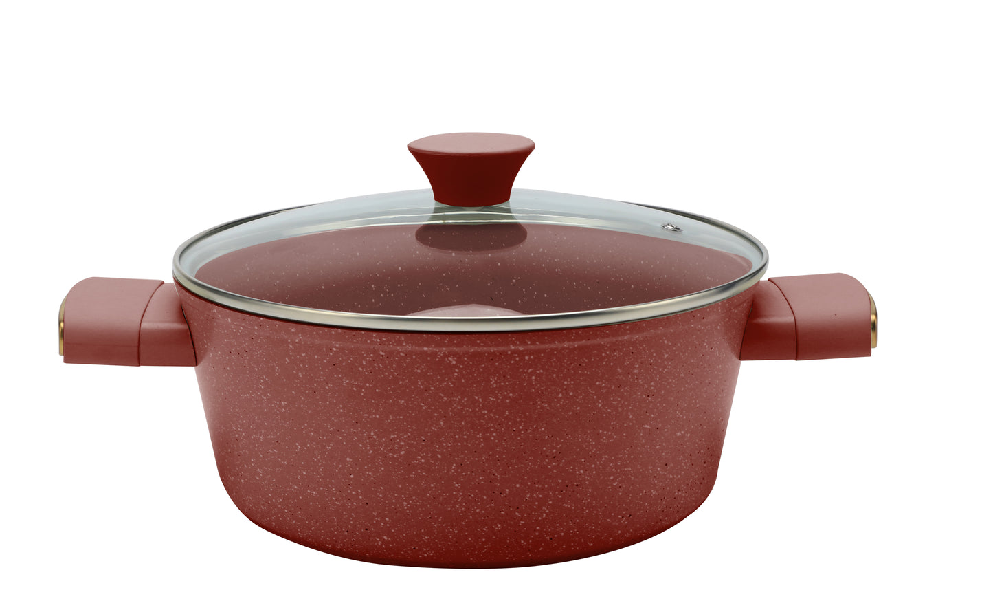 11 Pieces Cookware Set with Wooden Handle - Red | Beige | Grey