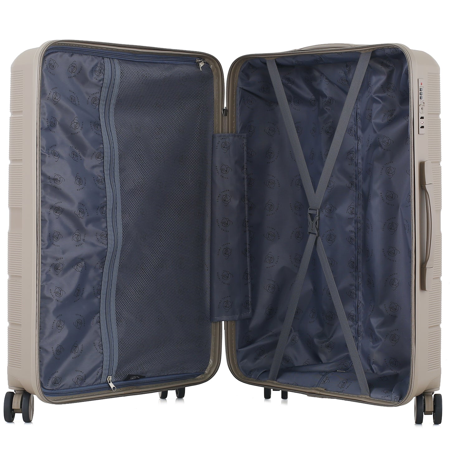 3 Pieces Suitcase Set - Pink | Green | Beige