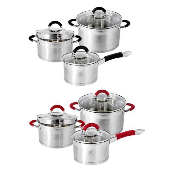 3 Pieces Cookware Set - Black | Red