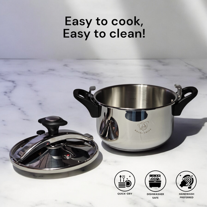 2-in-1 snelkookpan van roestvrij staal - 4L | 6L | 8L | 10L