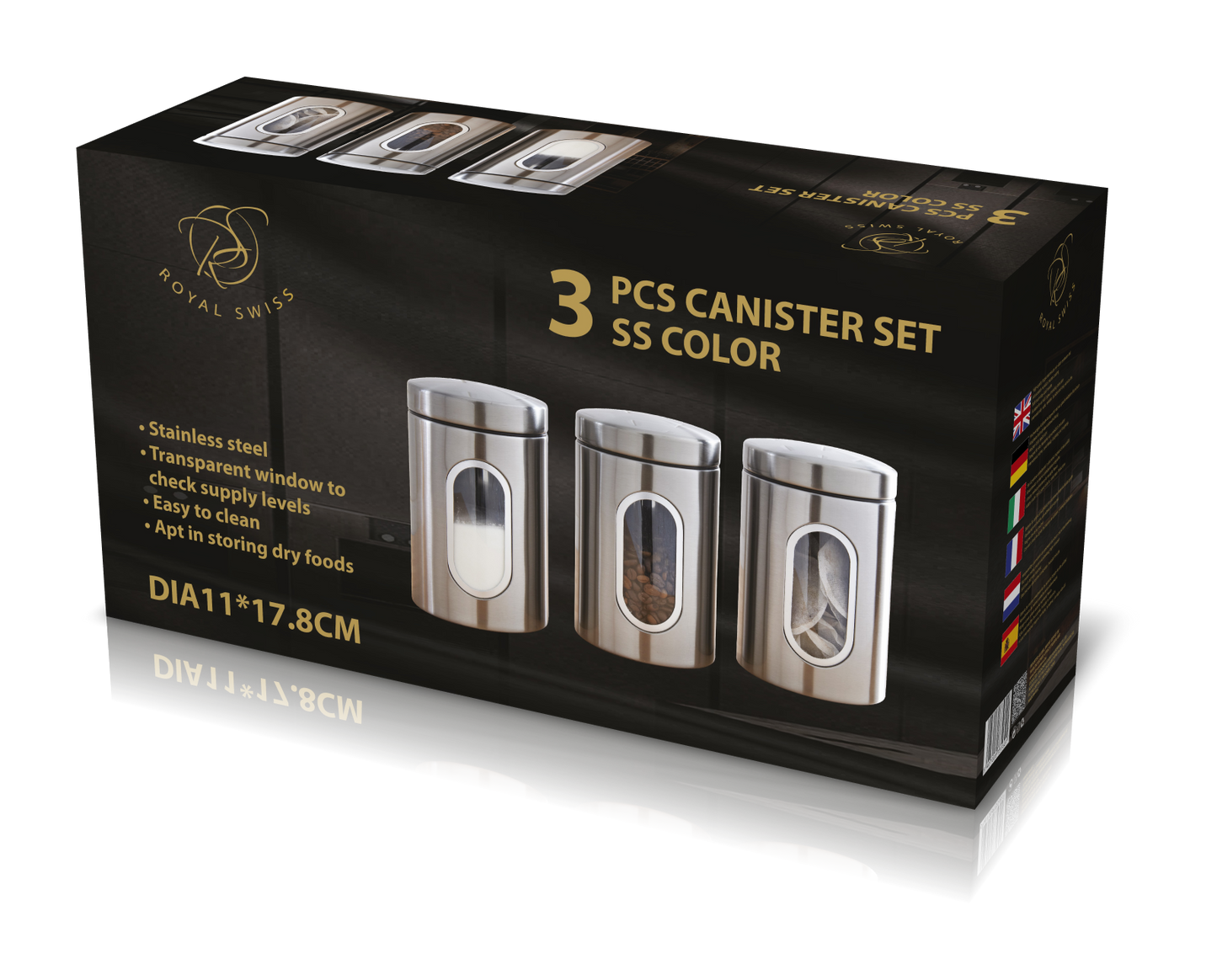3 Pieces Canister Set