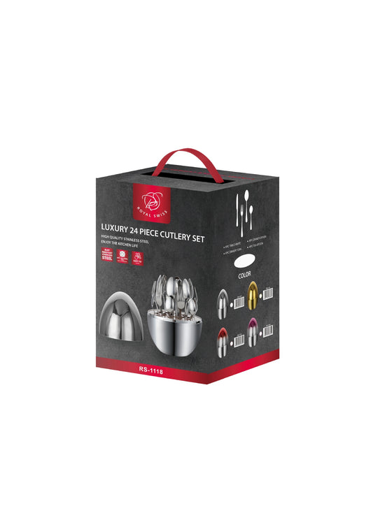 24 Pieces Cutlery Set - Egg Shape