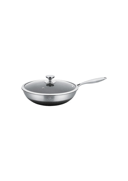 32cm Tri-Ply roestvrijstalen wok