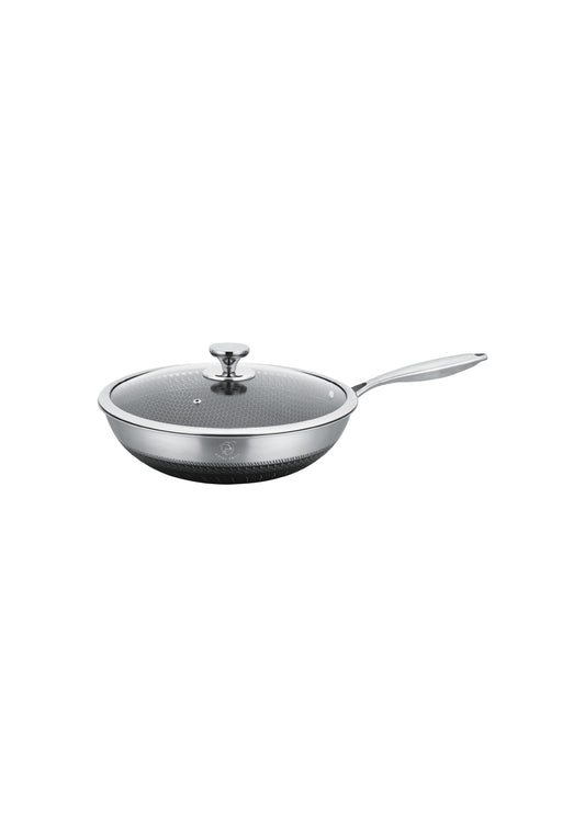 32cm Tri-Ply roestvrijstalen wok