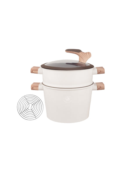 6,5L Couscous Pot - Zwart | Beige