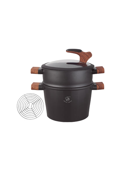 6,5L Couscous Pot - Zwart | Beige