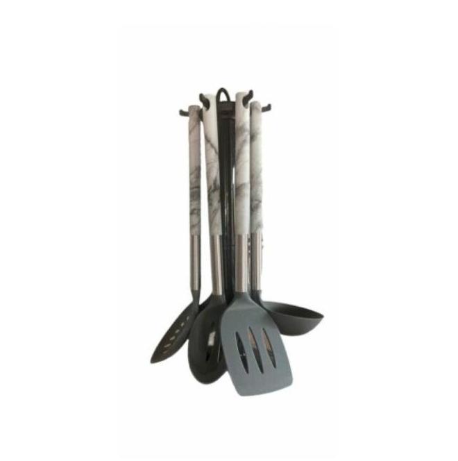 7 Pieces Utensils Set - Wood | Marble