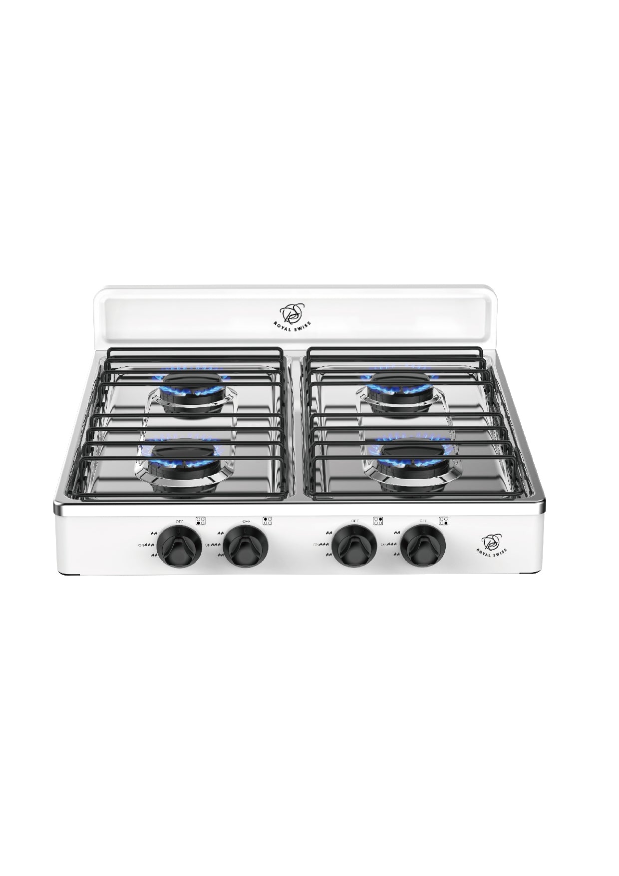 Cuisinière à gaz à 4 têtes avec brûleur et couvercle moulés sous pression 