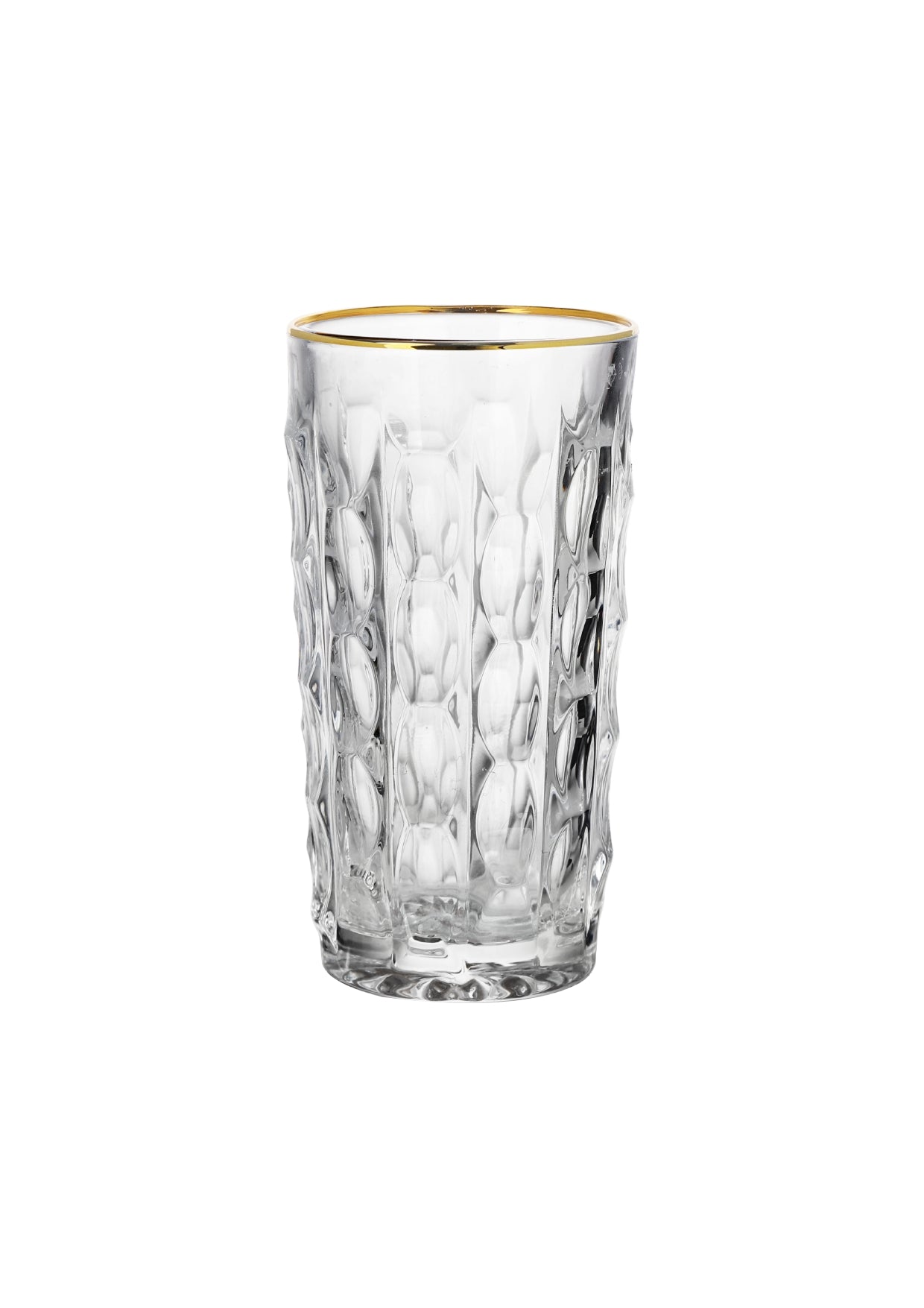 6 Pieces Glass Set with Gold Rim