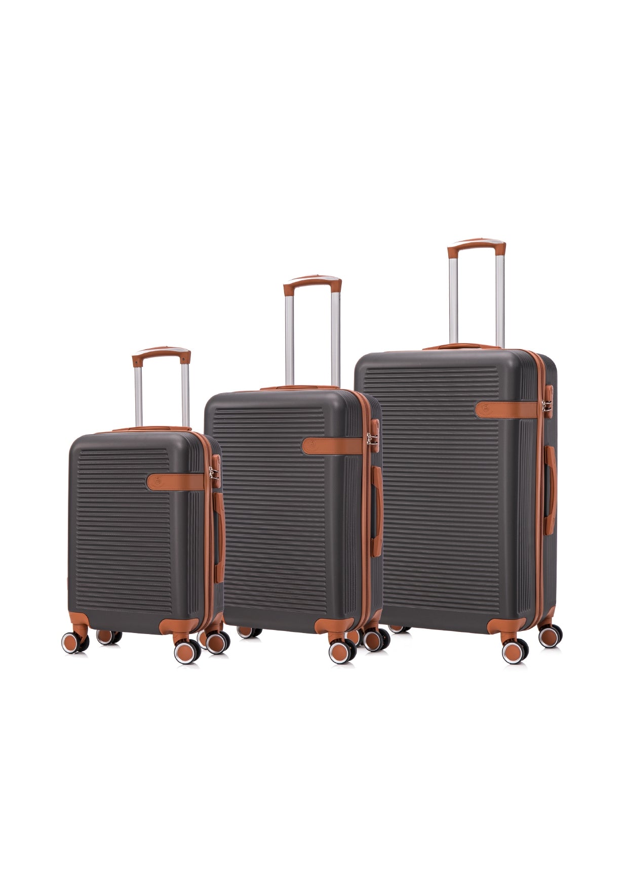 3 Pieces Suitcase Set - Beige | Black | Brown