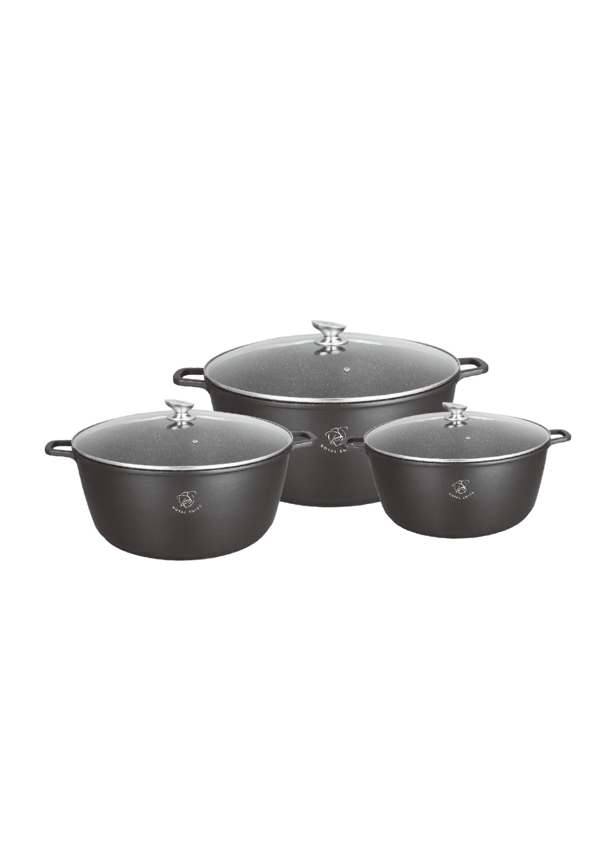 3-delige braadpanset 28cm-32cm-36cm