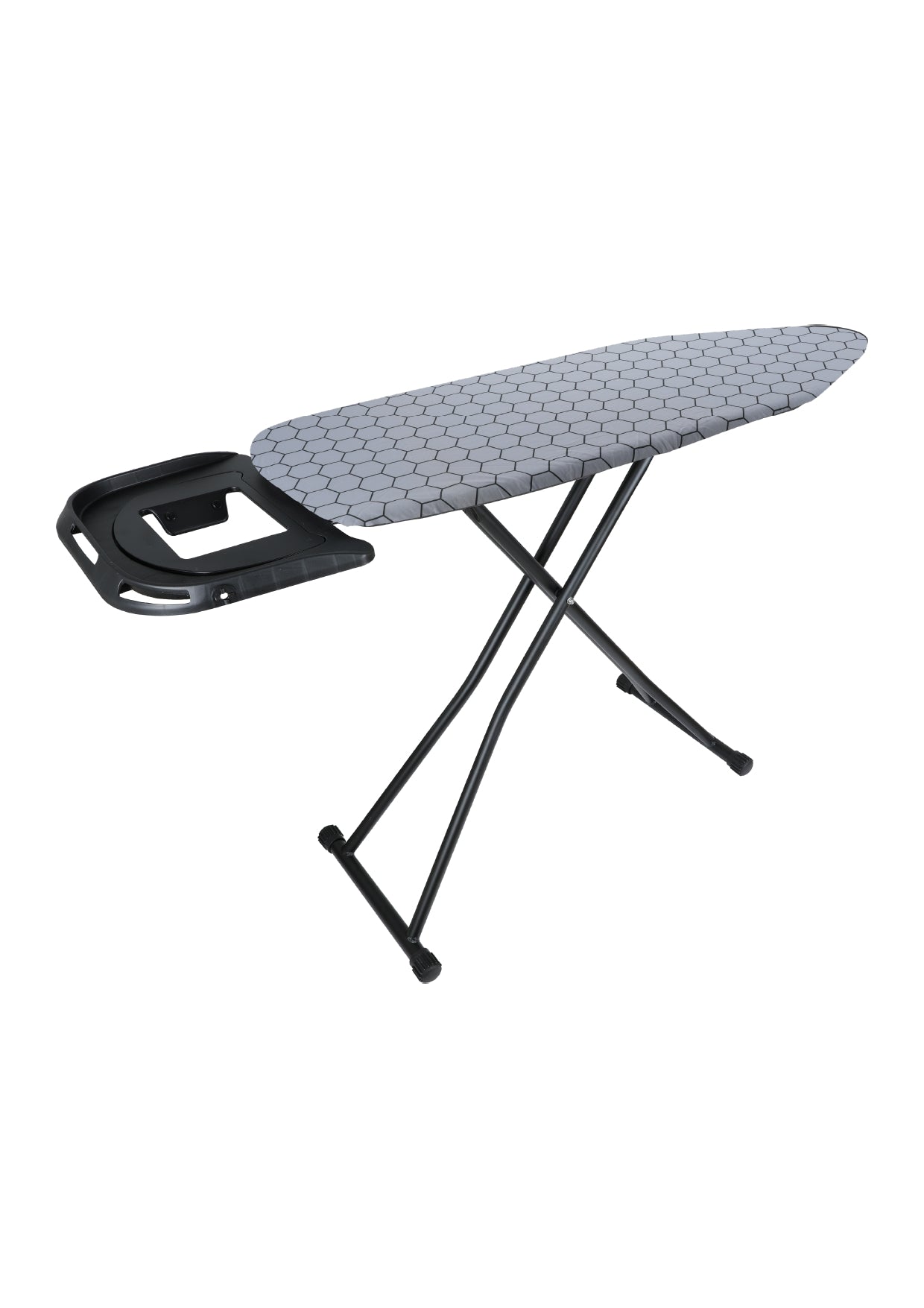 Ironing Board with Retractable Plastic Iron Holder