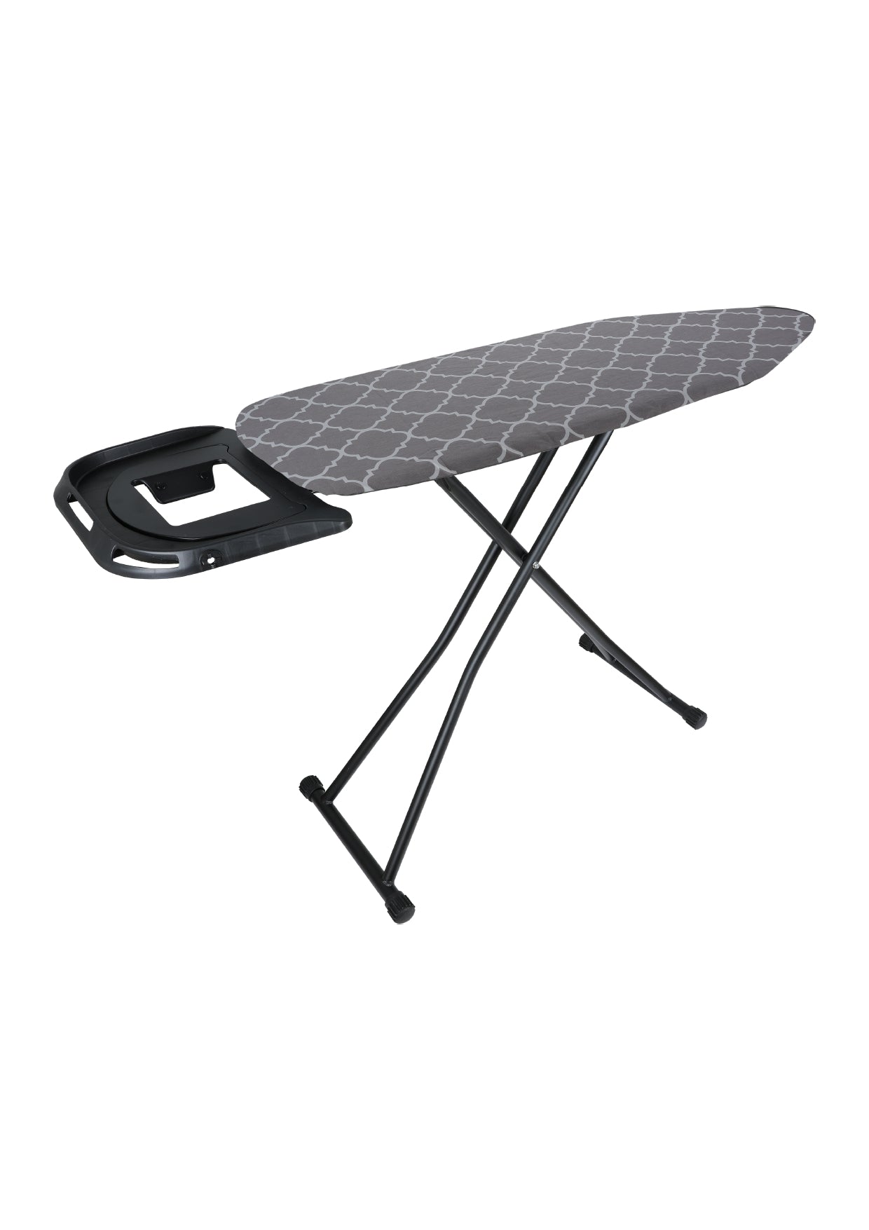 Ironing Board with Retractable Plastic Iron Holder