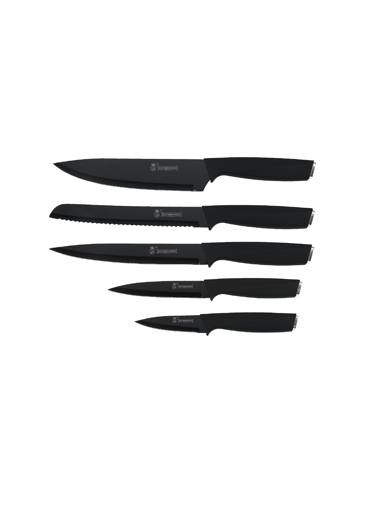 5 Pieces Knife Set - Green | Black | Multicolour