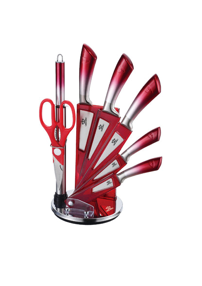 8-delige messenset - Rood | Paars | Goud