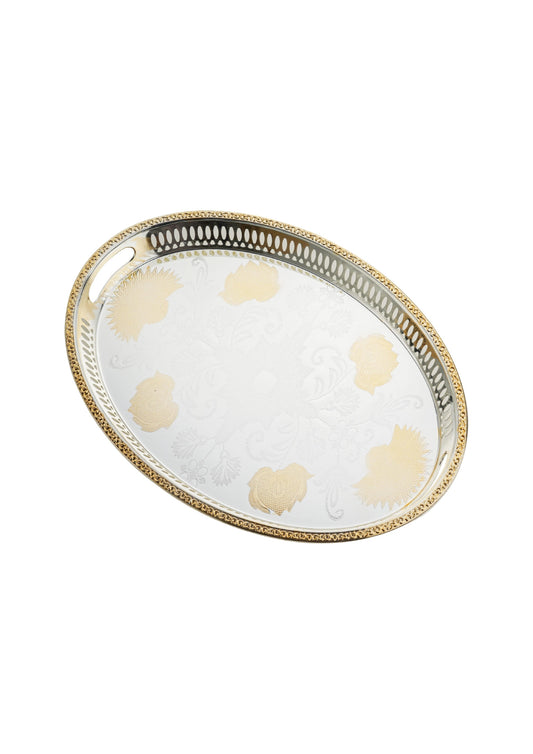 Gold Plated Serving Tray - M | L - RS 1396