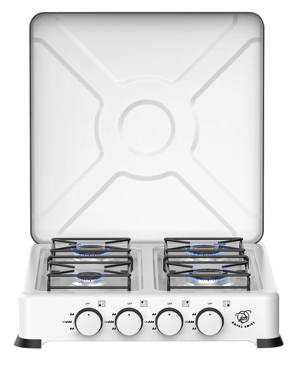 Cuisinière à gaz à 4 têtes avec brûleur et couvercle moulés sous pression 