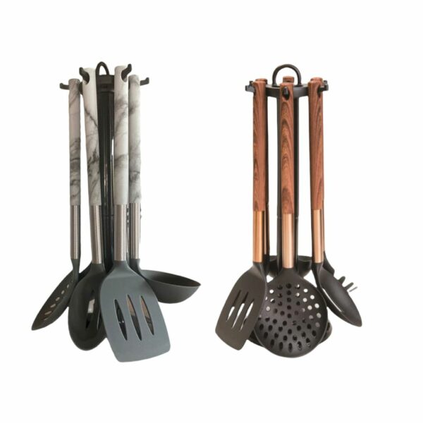 7 Pieces Utensils Set - Wood | Marble