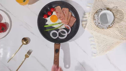 9-delige kookset met klikgrepen - beige | zwart